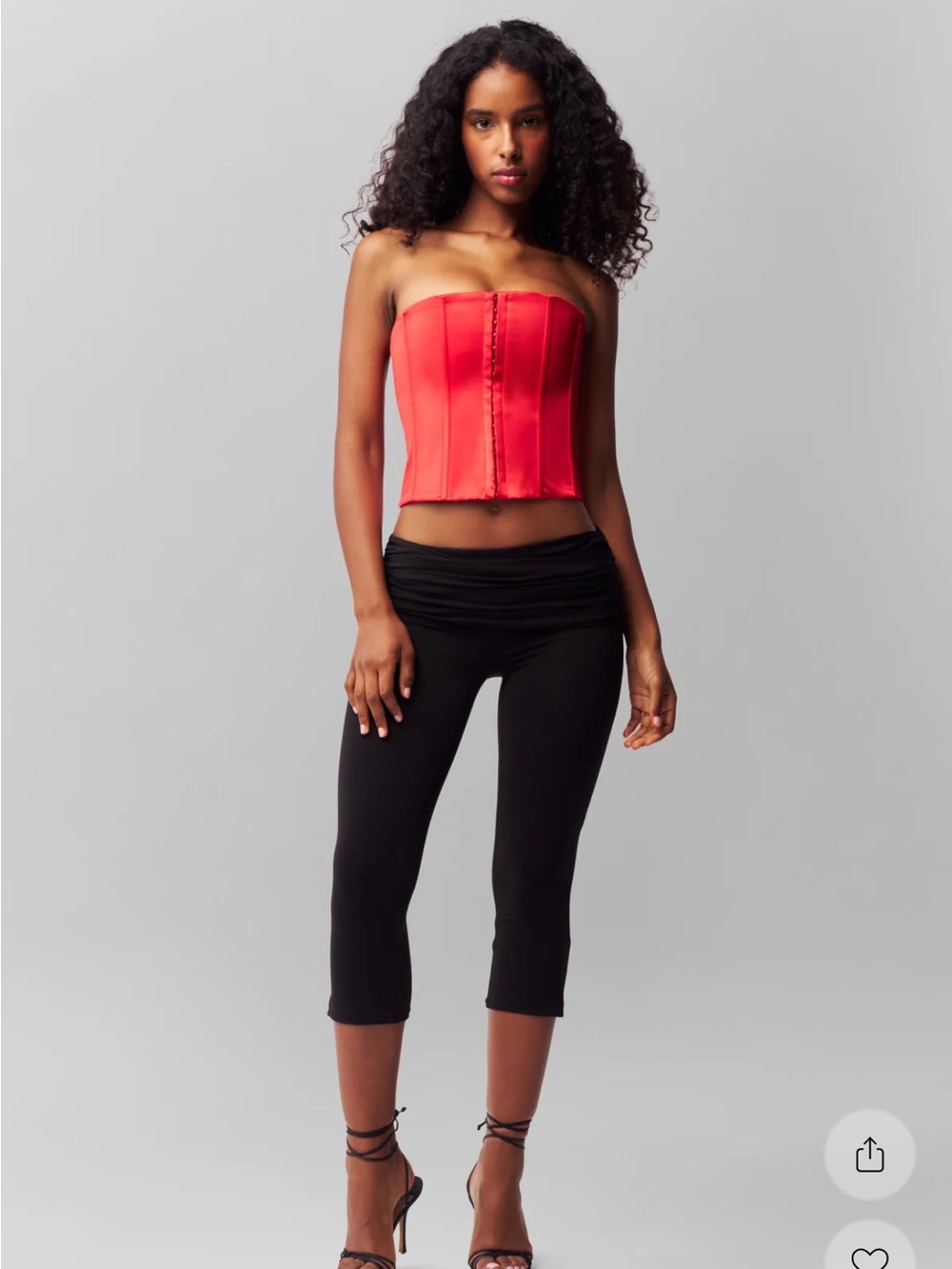 NWT Danielle Guizio red satin corset